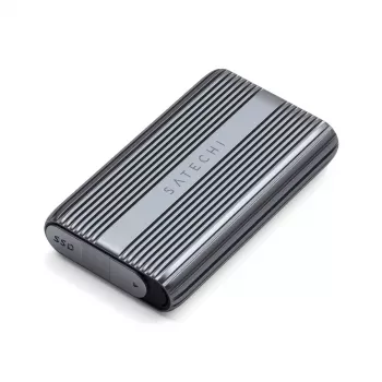 Satechi USB4 NVMe SSD Pro korpuss – 40 Gbit/s, pelēks caurspīdīgs