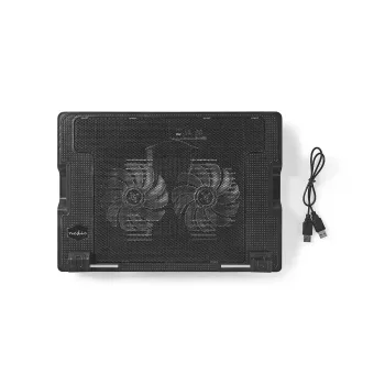 Dzesēšanas paliktnis klēpjdatoriem Nedis NBCR200BK 2 ventilatori 14 cm Melns