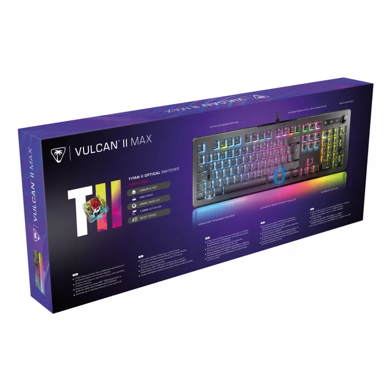 Turtle Beach Vulcan II Max tastatūra Gaming USB QWERTZ Melna