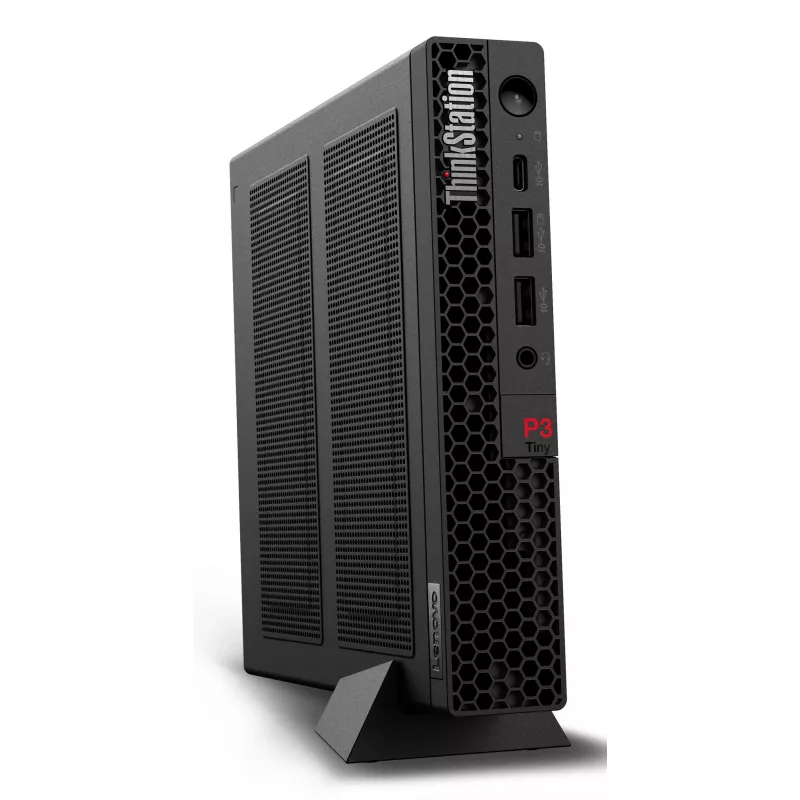 Lenovo ThinkStation P3 Tiny darbstacija ar Intel® Core™ i7-14700, 16 GB DDR5, 512 GB SSD, NVIDIA T400, Windows 11 Pro, Melna