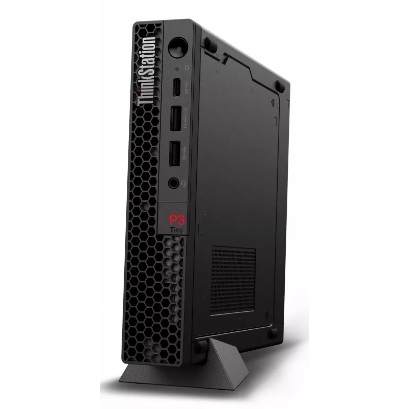 Lenovo ThinkStation P3 Tiny darbstacija ar Intel® Core™ i7-14700, 16 GB DDR5, 512 GB SSD, NVIDIA T400, Windows 11 Pro, Melna