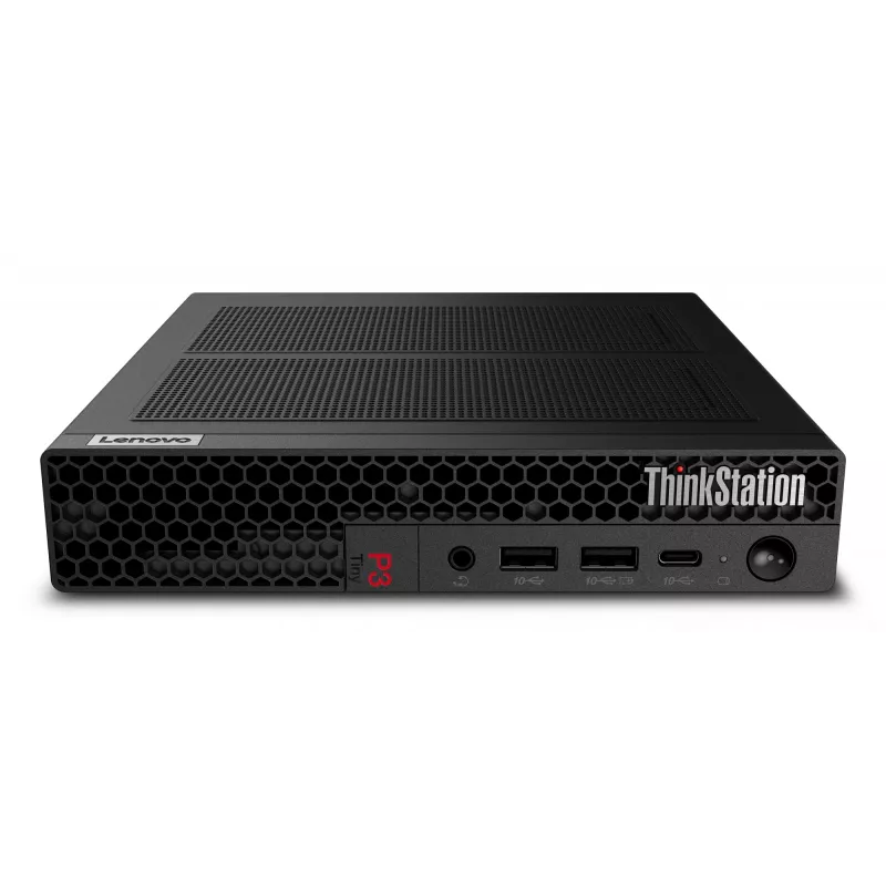 Lenovo ThinkStation P3 Tiny darbstacija ar Intel® Core™ i7-14700, 16 GB DDR5, 512 GB SSD, NVIDIA T400, Windows 11 Pro, Melna
