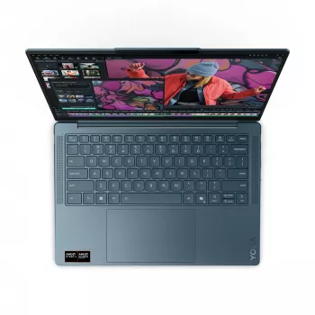 Lenovo Yoga Slim 7 14AKP10 Copilot+ PC AMD Ryzen™ AI 7 350 Klēpjdators 35,6 cm (14 collu) 2.8K 16 GB LPDDR5-SDRAM 512 GB SSD Wi-Fi 7 (802.11be) Windows 11 Home Teal