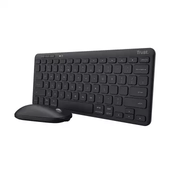 Trust Lyra bezvadu tastatūra un pele, RF Wireless + Bluetooth, QWERTZ, melna