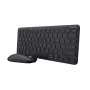 Trust Lyra bezvadu tastatūra un pele, RF Wireless + Bluetooth, QWERTZ, melna