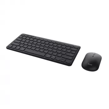 Trust Lyra bezvadu tastatūra un pele, RF Wireless + Bluetooth, QWERTZ, melna