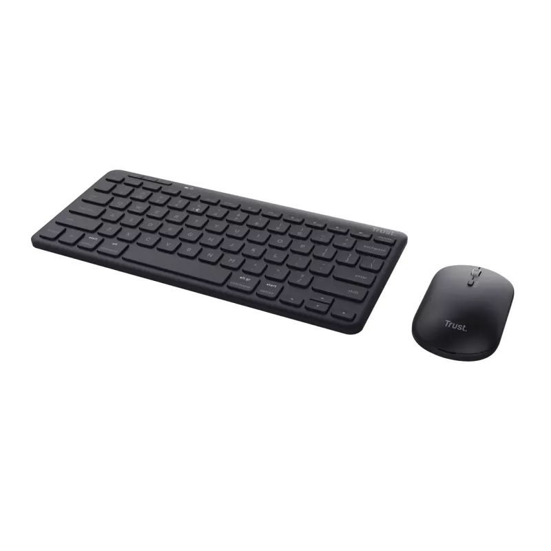 Trust Lyra bezvadu tastatūra un pele, RF Wireless + Bluetooth, QWERTZ, melna