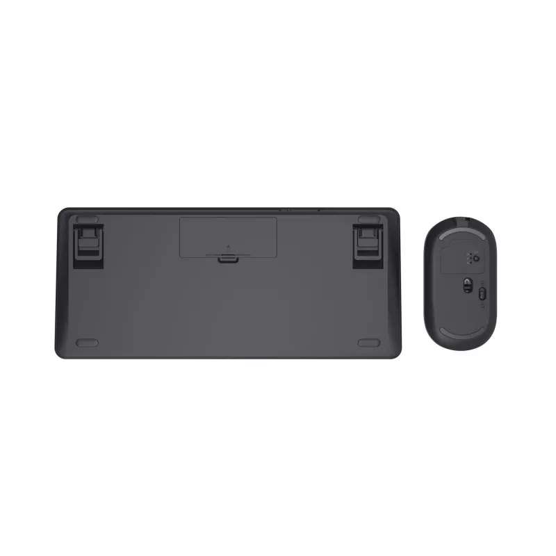 Trust Lyra bezvadu tastatūra un pele, RF Wireless + Bluetooth, QWERTZ, melna