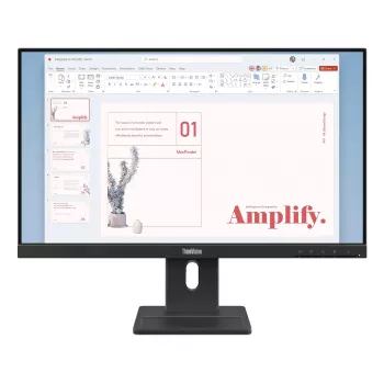 Lenovo ThinkVision E24-40 monitors, 60.5 cm (23.8 colli), 1920 x 1080 pikseļi, Full HD, LCD, 6 ms, Melns