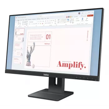 Lenovo ThinkVision E24-40 monitors, 60.5 cm (23.8 colli), 1920 x 1080 pikseļi, Full HD, LCD, 6 ms, Melns