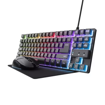 Trust GXT 794 tastatūra ar peli, spēļu, USB, QWERTZ, melna
