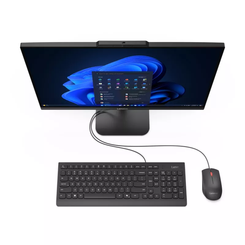 Lenovo V100 All-in-One PC 23.8 inch Full HD Intel N100 8GB DDR4 256GB SSD Windows 11 Pro Melns