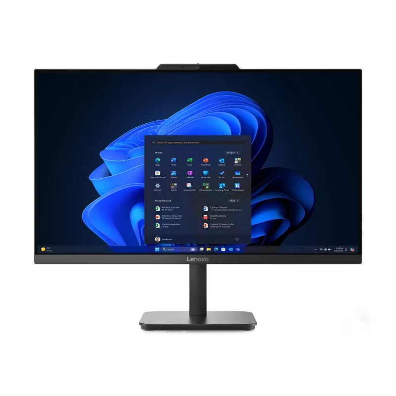 Lenovo V100 All-in-One PC 23.8 inch Full HD Intel N100 8GB DDR4 256GB SSD Windows 11 Pro Melns