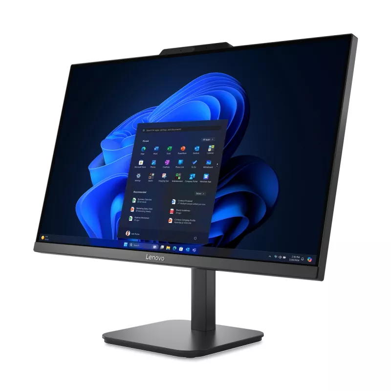 Lenovo V100 All-in-One PC 23.8 inch Full HD Intel N100 8GB DDR4 256GB SSD Windows 11 Pro Melns