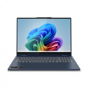 Lenovo IdeaPad 5 2-in-1 16AKP10 Copilot+ PC AMD Ryzen™ AI 5 340 Hibrīds 40,6 cm (16 collu) Skārienekrāns WUXGA 16 GB LPDDR5x-SDRAM 512 GB SSD Wi-Fi 7 (802.11be) Windows 11 Home Vācu Zils