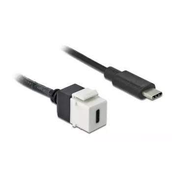 Keystone modulis DeLOCK 86399 Plakans Melns Balts USB C