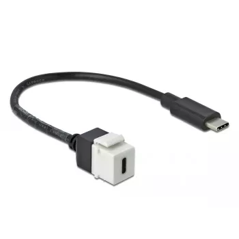 Keystone modulis DeLOCK 86399 Plakans Melns Balts USB C
