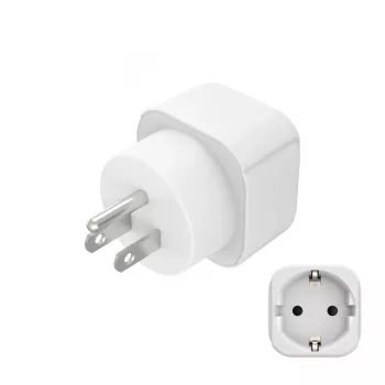 Hama 00223438 kontaktligzdu adapteris B tipa spraudnis – C (Europlug) + F tipa ligzdas, balts