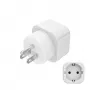 Hama 00223438 kontaktligzdu adapteris B tipa spraudnis – C (Europlug) + F tipa ligzdas, balts