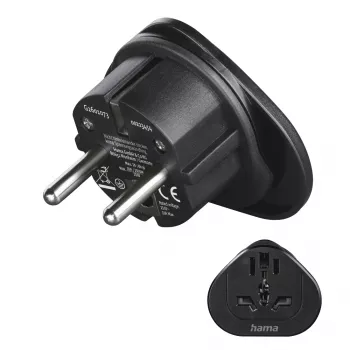 Hama 00223454 strāvas adapteris E/F hibrīds universāls melns