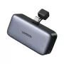 Power bank UGREEN 35338, 5000 mAh, pelēks, portatīvais akumulators viedtālrunim, vienas ierīces izvade