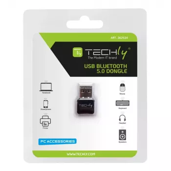 USB Bluetooth uztvērējs Techly IDATA USB-BLT5 5.0 pelei, tastatūrai, jebkuram zīmolam