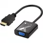 Techly HDMI–VGA adapteris 0.1 m melns 1920x1200 @ 60 Hz