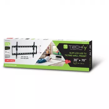 Techly ICA-PLB 261L TV sienas stiprinājums 177.8 cm (70 collas) Melns