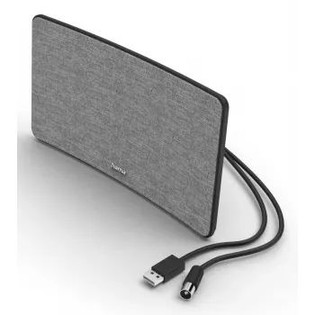 Iekštelpu TV antenna Hama Fabric Design melna pelēka USB 2m