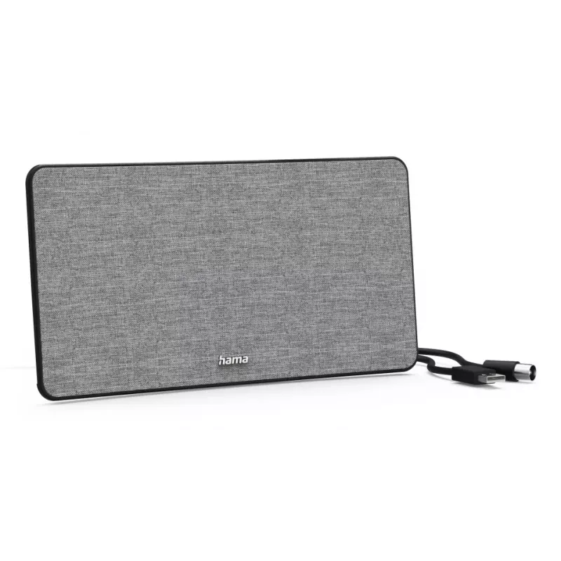 Iekštelpu TV antenna Hama Fabric Design melna pelēka USB 2m