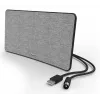 Iekštelpu TV antenna Hama Fabric Design melna pelēka USB 2m
