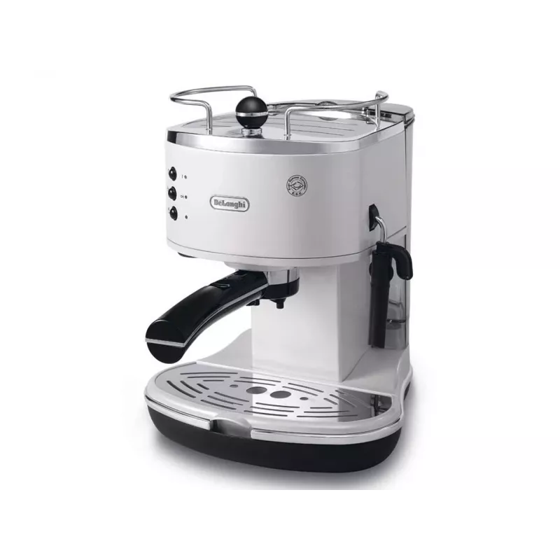 Espresso automāts De’Longhi ECO 311.W — manuāls, 15 bāri, 1.4 L ūdens tvertne, 2 krūzēm, siltuma uzturēšana, darba virsmas