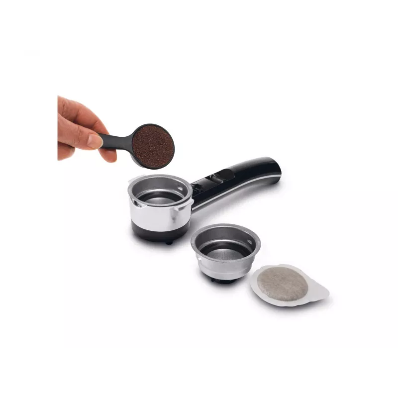Espresso automāts De’Longhi ECO 311.W — manuāls, 15 bāri, 1.4 L ūdens tvertne, 2 krūzēm, siltuma uzturēšana, darba virsmas