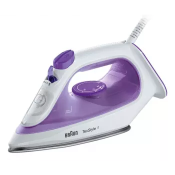 Braun TexStyle 1 SI 1080 Gludeklis ar SuperKeramikas zoli, 2000 W, Melns, Purpurs