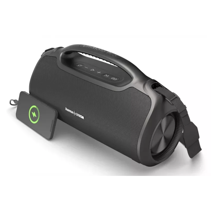 Partijas skaļrunis HAMA UltiMate Pro 120 W, bezvadu Bluetooth, ūdensizturīgs, iebūvēts akumulators, USB-C uzlāde