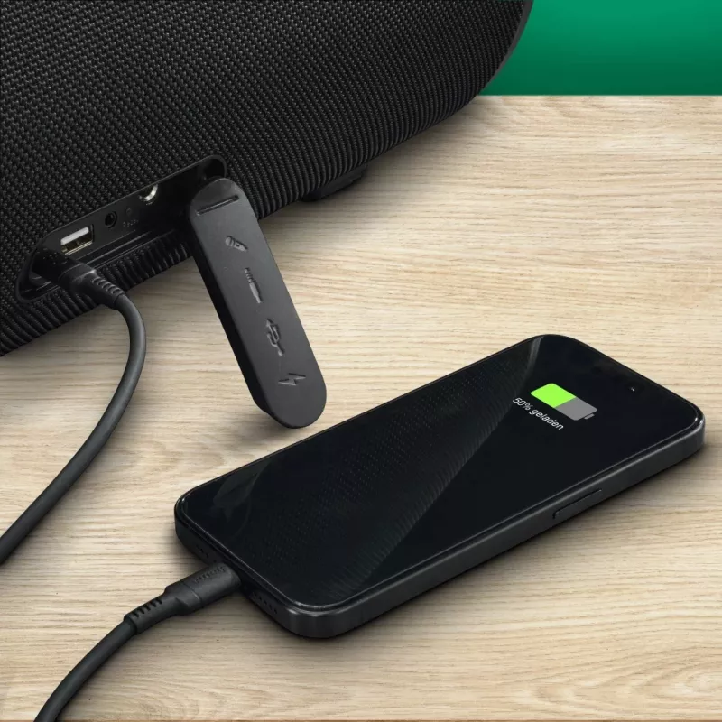 Partijas skaļrunis HAMA UltiMate Pro 120 W, bezvadu Bluetooth, ūdensizturīgs, iebūvēts akumulators, USB-C uzlāde