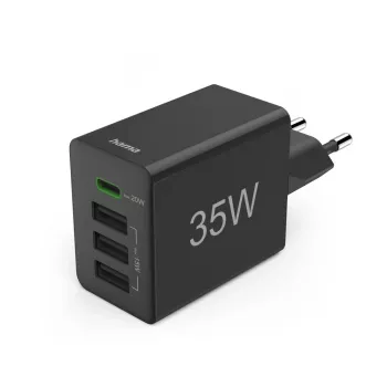 Hama 00201990 mobilās ierīces lādētājs, 35 W, USB Type-C, melns