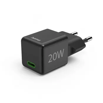 Hama 00201984 sienas lādētājs 20 W USB-C ātrai uzlādei, melns
