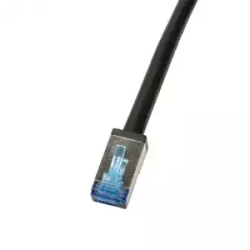 Tīkla kabelis LogiLink CQ7033S RJ-45 Cat6a 1 m Melns