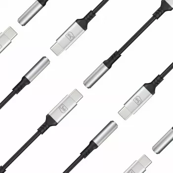 3,5 mm USB kabelis 3MK 3,5 mm 1 gab. USB-C uz 3,5 mm ligzdu