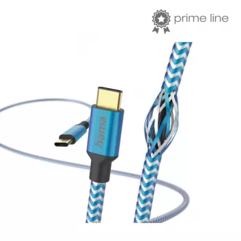 Hama Reflektīvs USB kabelis USB 2.0 1.5 m USB C Zils