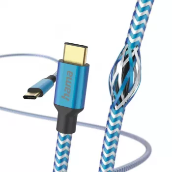 Hama Reflektīvs USB kabelis USB 2.0 1.5 m USB C Zils