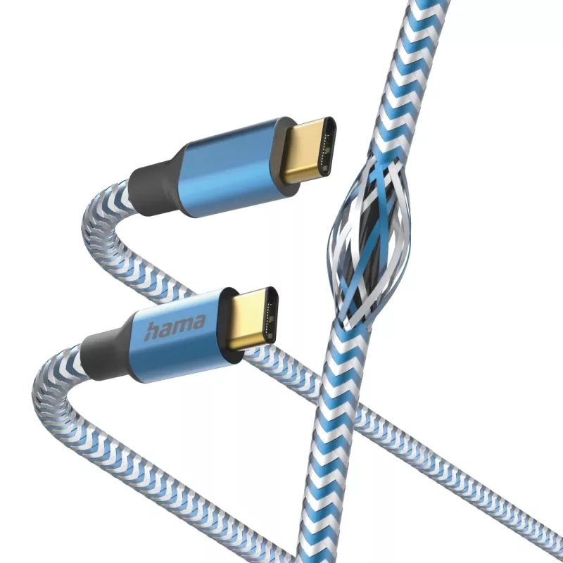Hama Reflektīvs USB kabelis USB 2.0 1.5 m USB C Zils