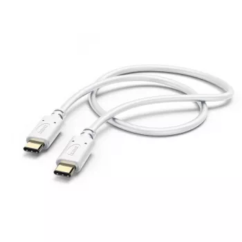 Hama lādēšanas kabelis, USB-C - USB-C, 1,5 m, balts