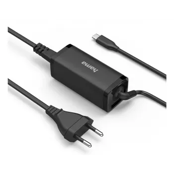 Hama 00200023 65W USB-C lādētājs melns klēpjdatoram