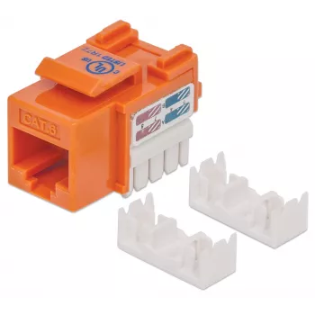 Intellinet Keystone Jack, Cat6, UTP, Punch-down, Oranžs