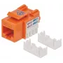 Intellinet Keystone Jack, Cat6, UTP, Punch-down, Oranžs