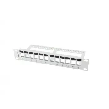 Tukšs sadales panelis keystone moduļiem Lanberg PPKS-9112-S, 1U, metāls, pelēks