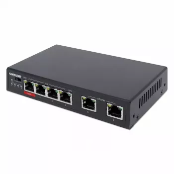 Intellinet 6-Portu Fast Ethernet Slēdzis 4 PoE Porti 65W Budžets