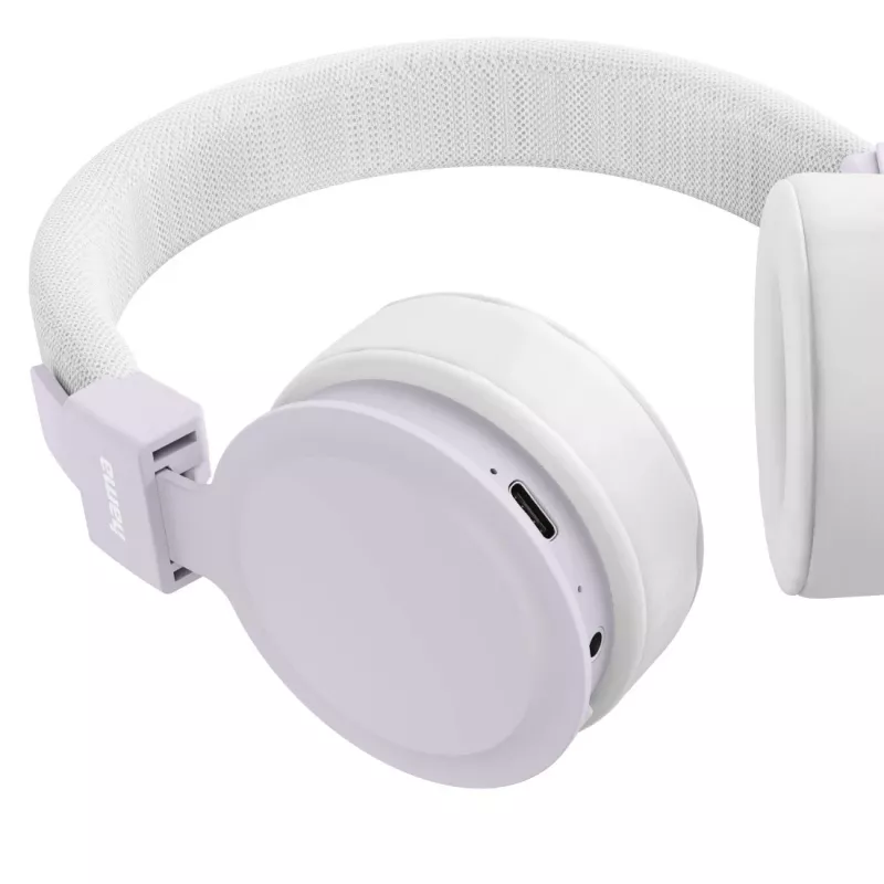 Hama Freedom Lit III Bezvadu austiņas uz auss, Bluetooth, USB-C, ceriņi/balta